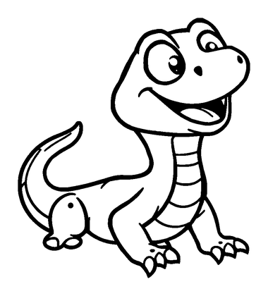 Basilisk Colouring Page (Kids, Standard)