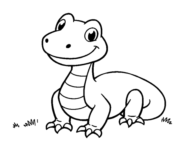 Basilisk colouring page — free printable for toddlers