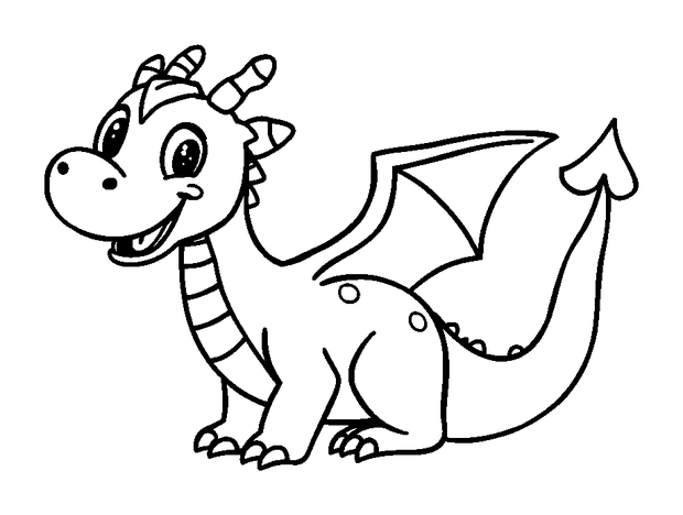 Constellation Dragon colouring page — free printable for kids