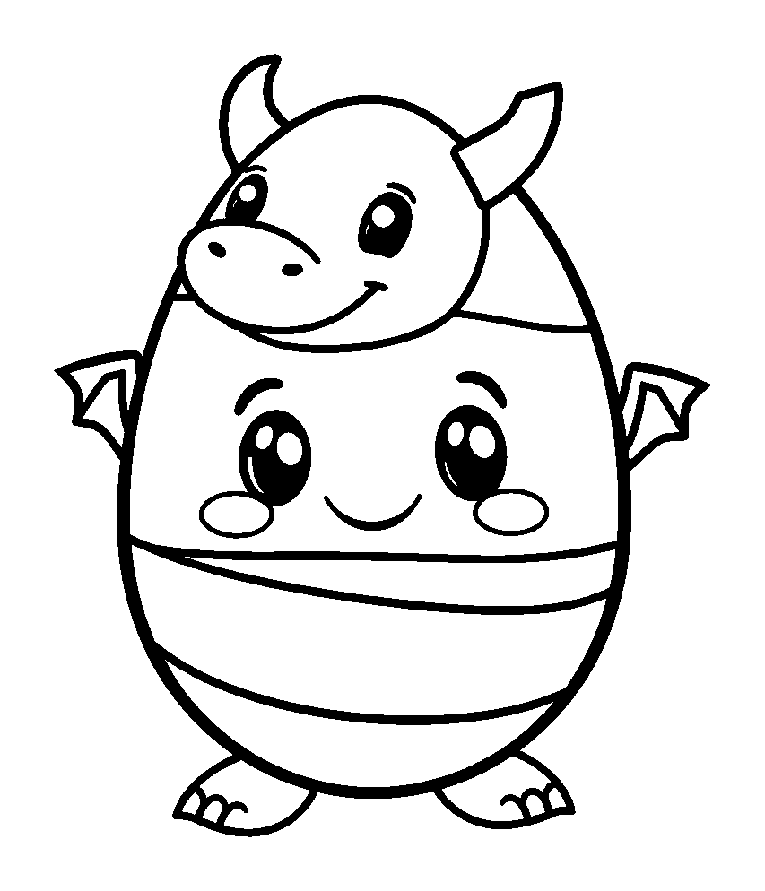 Dragon Egg colouring page — free printable for kids