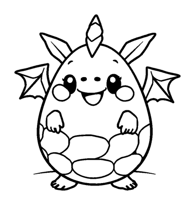 Dragon Egg Colouring Page (Kids, Standard)