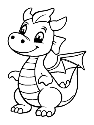 Dragon Colouring Page (Kids, Standard)