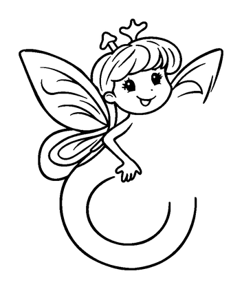 Fairy Ring Colouring Page (Toddler, Bold & Easy)
