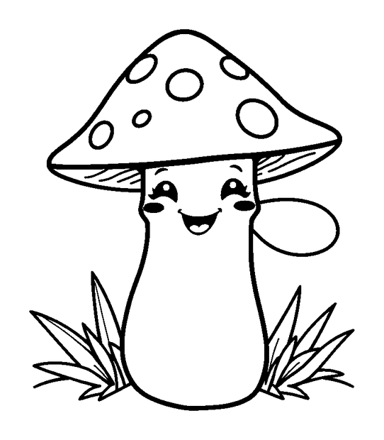 Fairy Toadstool colouring page — free printable for toddlers