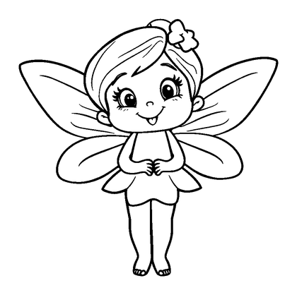 Fairy Colouring Page (Toddler, Standard)