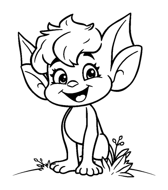Forest Sprite colouring page — free printable for kids