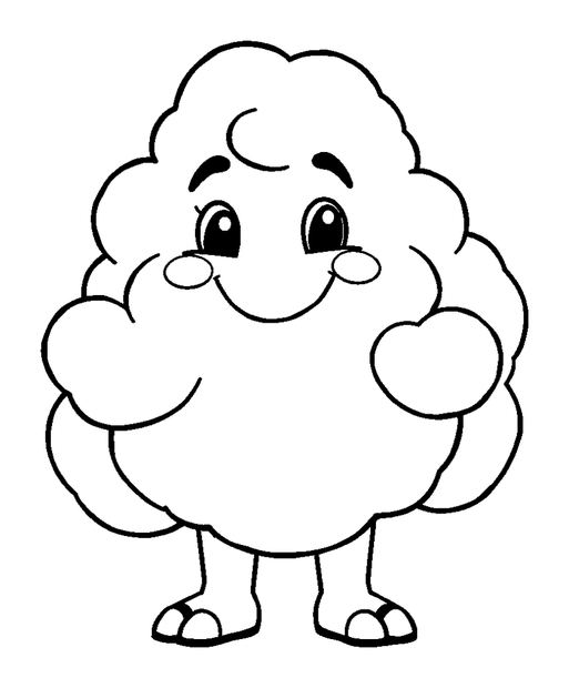 Friendly Cloud Giant colouring page — free printable for kids