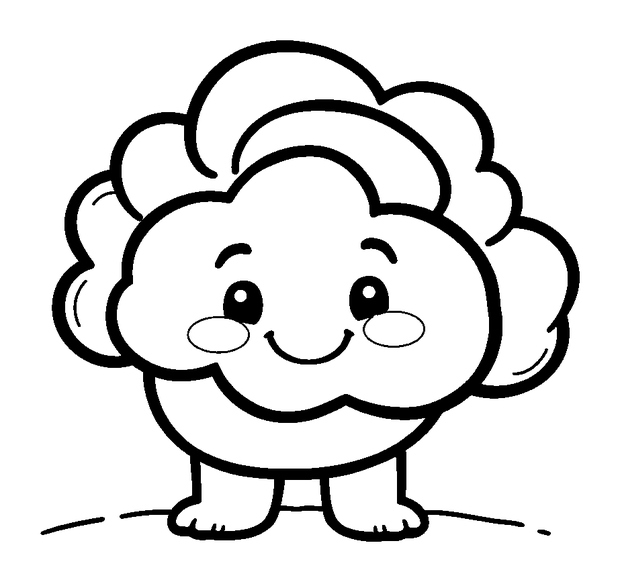 Friendly Cloud Giant colouring page — free printable for toddlers