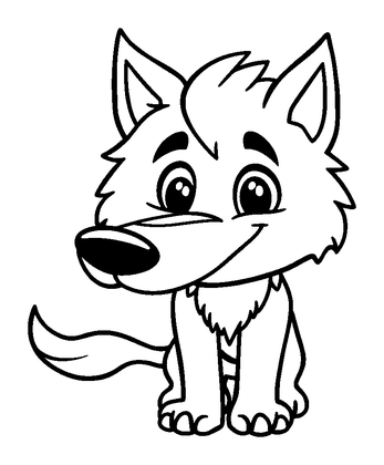 Friendly Werewolf Colouring Page (Kids, Standard)