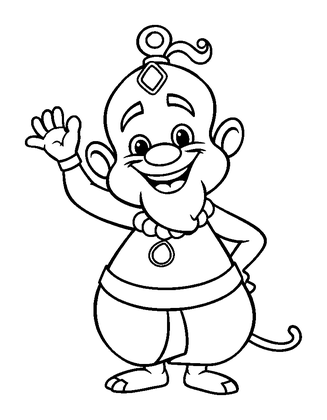 Genie Colouring Page (Kids, Bold & Easy)