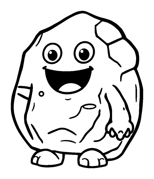 Golem Stone colouring page — free printable for kids