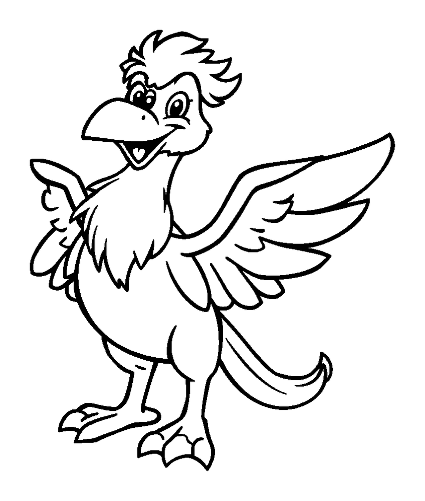 Griffin colouring page — free printable for kids