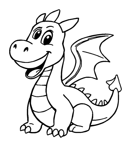Ice Dragon colouring page — free printable for kids