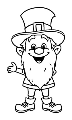 Leprechaun Colouring Page (Kids, Standard)