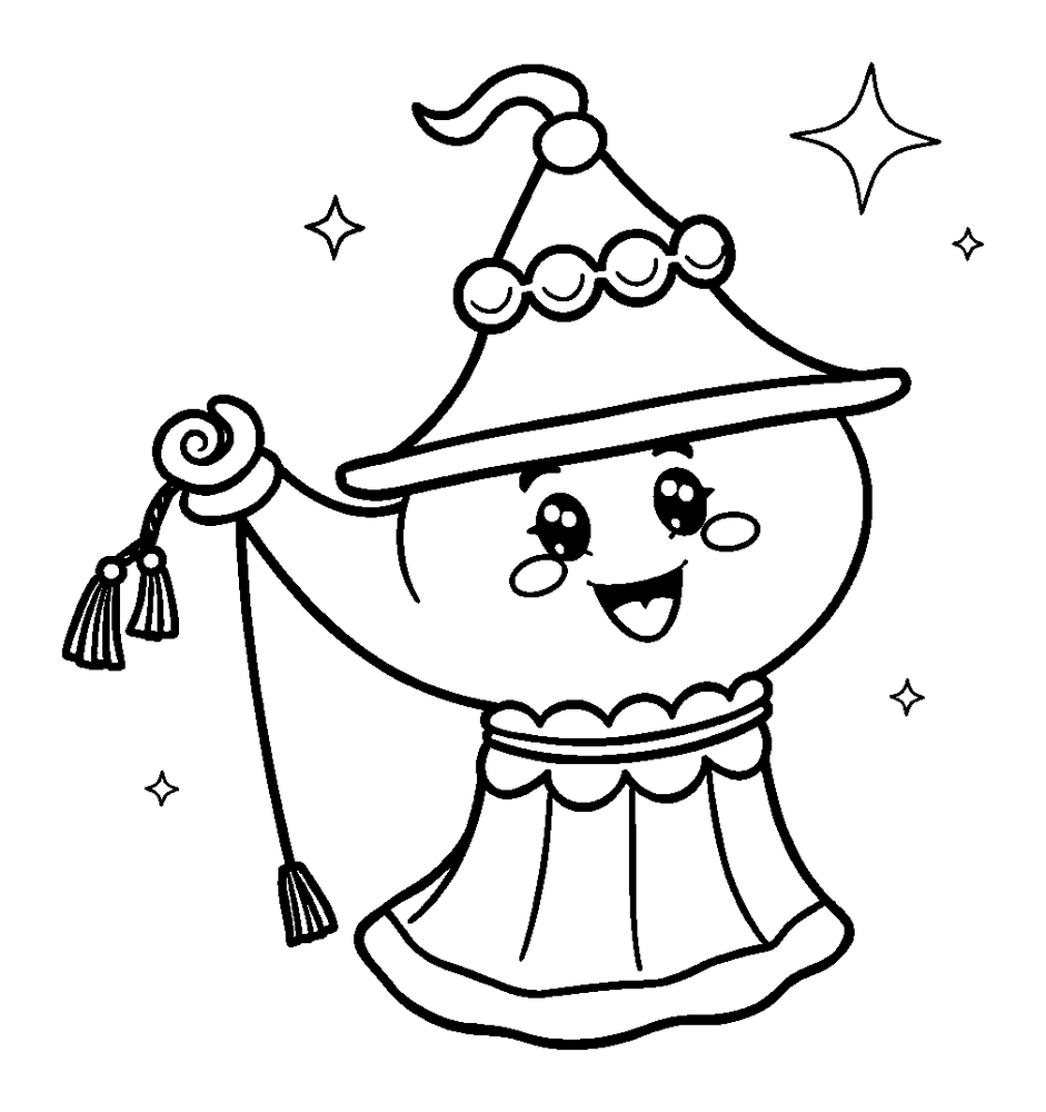 Magic Carpet colouring page — free printable for kids