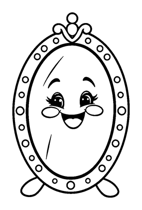 Magic Mirror Colouring Page (Kids, Standard)