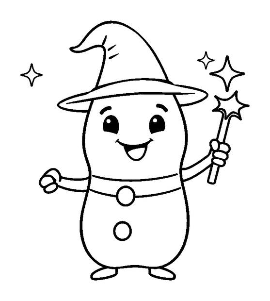 Magic Spellbook colouring page — free printable for toddlers