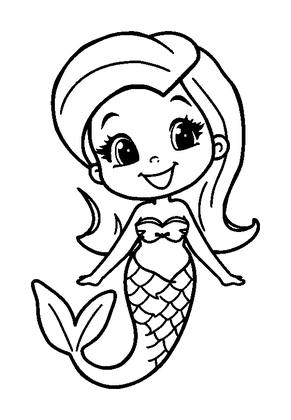 Mermaid Colouring Page (Kids, Standard)