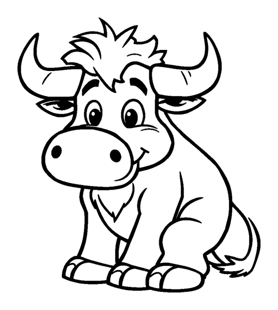 Minotaur colouring page — free printable for toddlers