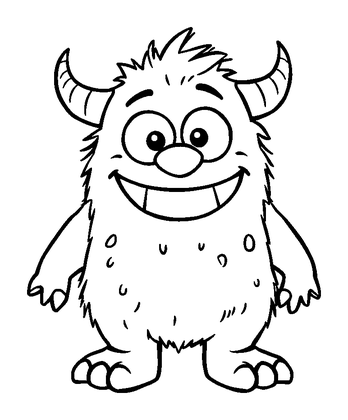 Monster Colouring Page (Kids, Standard)