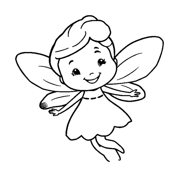 Moon Fairy colouring page — free printable for kids