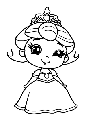 Princess Colouring Page (Toddler, Bold & Easy)