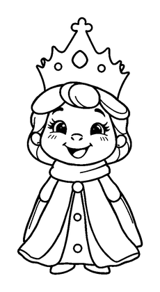 Snow Queen Colouring Page (Kids, Bold & Easy)