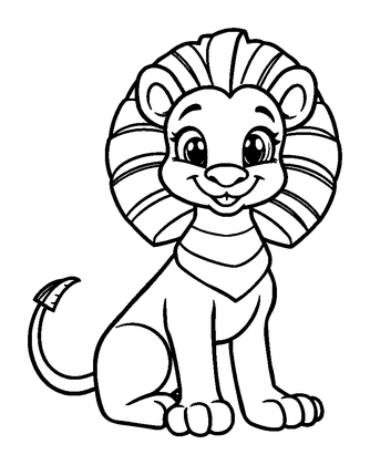 Sphinx Creature Colouring Page (Kids, Standard)