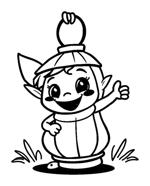 Sprite Lantern colouring page — free printable for kids