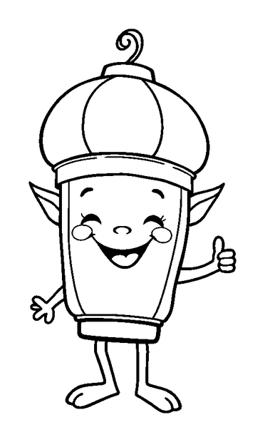 Sprite Lantern colouring page — free printable for toddlers