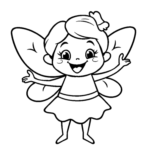 Tooth Fairy colouring page — free printable for kids