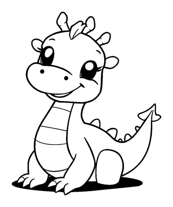 Water Dragon Colouring Page (Kids, Standard)