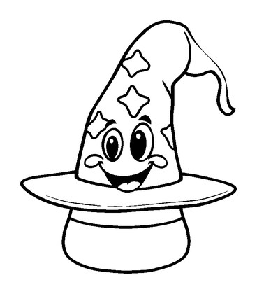 Wizard Hat Colouring Page (Kids, Standard)