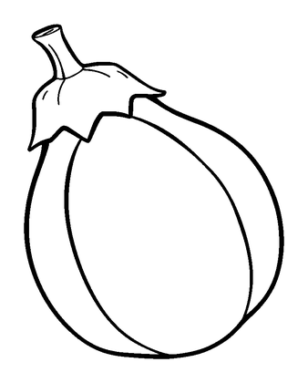 Aubergine Colouring Page (Kids, Standard)