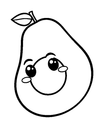 Avocado Colouring Page (Kids, Bold & Easy)