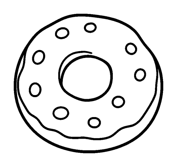 Bagel colouring page — free printable for kids