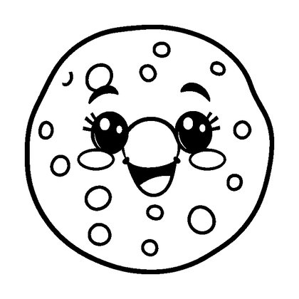 Bagel Colouring Page (Kids, Standard)