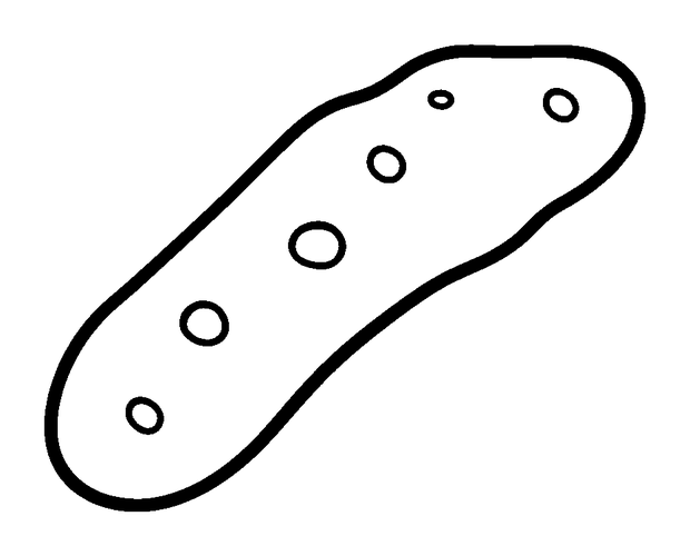 Baguette colouring page — free printable for toddlers