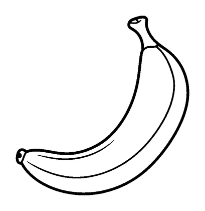 Banana Colouring Page (Kids, Bold & Easy)