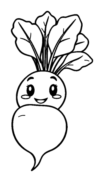 Beetroot colouring page — free printable for kids