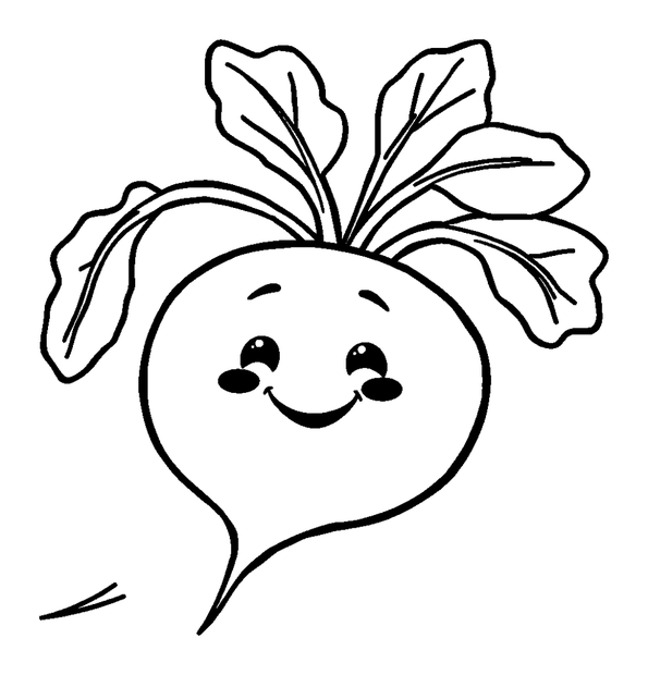 Beetroot colouring page — free printable for toddlers