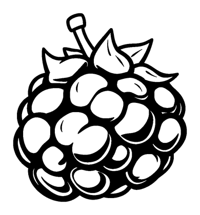 Blackberry Colouring Page (Kids, Bold & Easy)