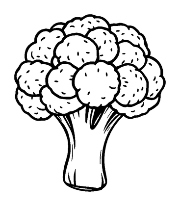Broccoli Colouring Page (Kids, Standard)