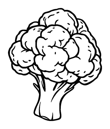 Broccoli Colouring Page (Toddler, Bold & Easy)