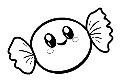 Candy Colouring Page (Kids, Standard)
