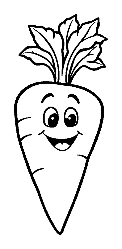 Carrot colouring page — free printable for kids