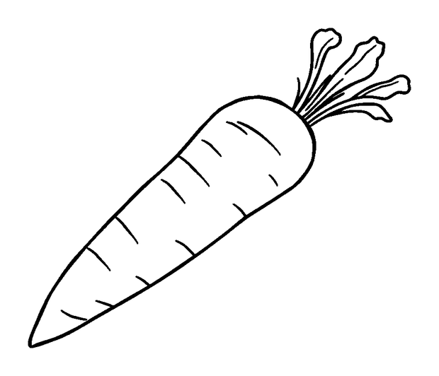 Carrot colouring page — free printable for toddlers