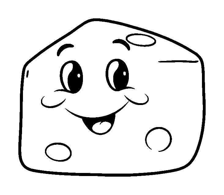 Cheese colouring page — free printable for kids