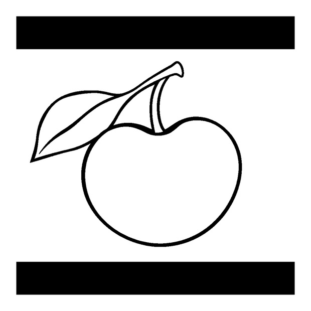 Cherry colouring page — free printable for kids