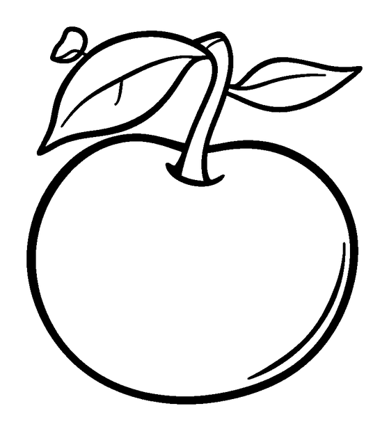 Cherry colouring page — free printable for toddlers